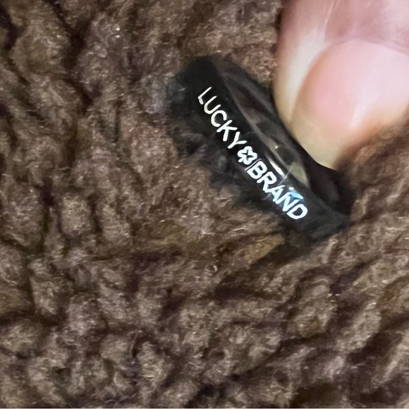 Lucky Brand Trucker Teddy Jacket Brown Size XS Good Condition - Picture 7 of 12